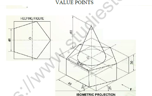 CBSE Class 12 Engineering Graphics Worksheet Set A Solved