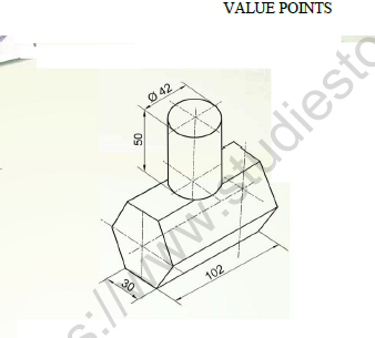 CBSE Class 12 Engineering Graphics Worksheet Set C Solved