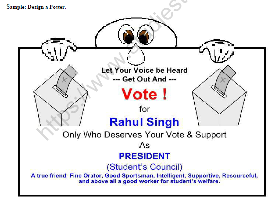 CBSE Class 12 English Poster Making Worksheet Set A 5