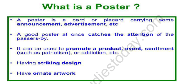 CBSE Class 12 English Poster Making Worksheet Set B 1