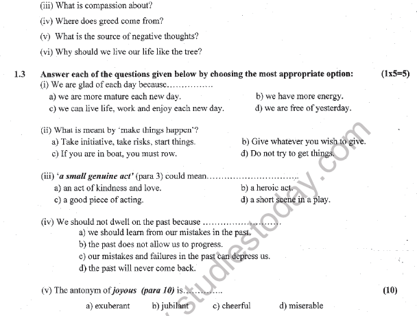 CBSE Class 12 English Sample Paper 2021 Set C Solved 4