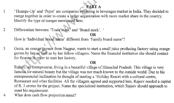 CBSE Class 12 Entrepreneurship Question Paper 2022 Set B Solved 1