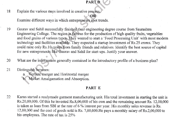 CBSE Class 12 Entrepreneurship Question Paper 2022 Set B Solved 5