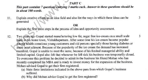 CBSE Class 12 Entrepreneurship Sample Paper 2022 Set B Solved 3