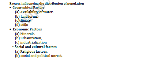 CBSE Class 12 Geography The World Population Notes 2