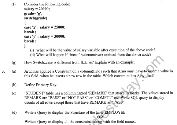 CBSE Class 12 Informatics Practices Question Paper 2022 Set B Solved 2