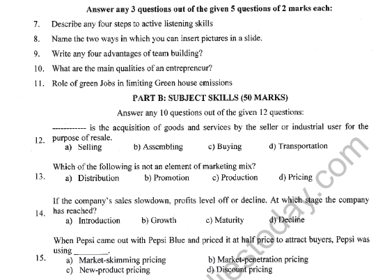 CBSE Class 12 Marketing Sample Paper 2021 Set A Solved 4