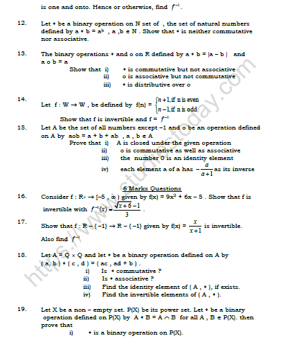 CBSE Class 12 Mathematics Question Bank 2
