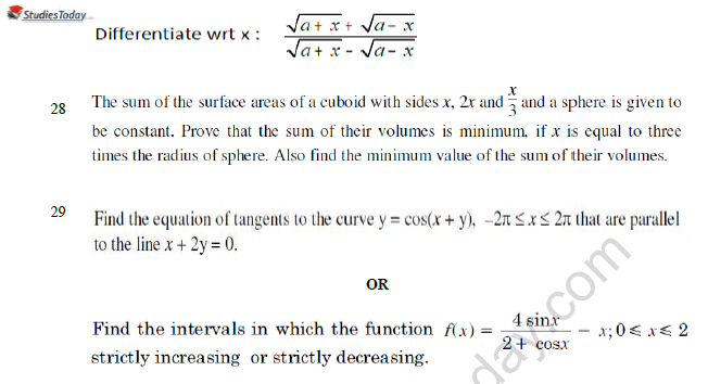 CBSE Class 12 Mathematics Question Paper 2022 Set B Solved 6