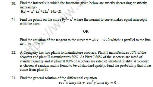 CBSE Class 12 Mathematics Sample Paper 2022 Set B 5