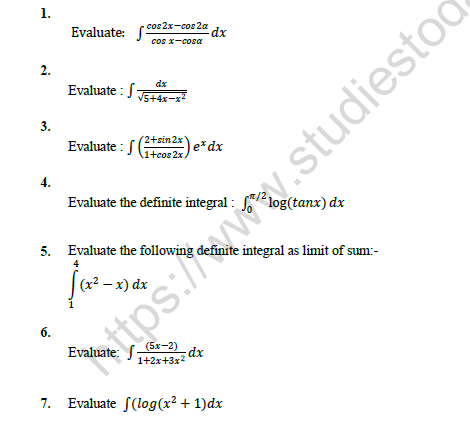 CBSE Class 12 Mathematics Worksheet Set C Solved 1