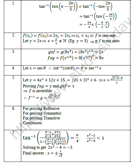 CBSE Class 12 Mathematics Worksheet Set D Solved 2