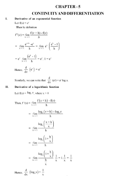 CBSE Class 12 Maths Continuity and Differentiation