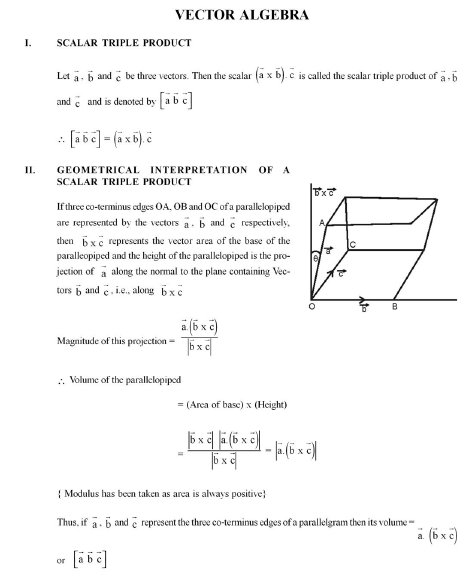 CBSE Class 12 Maths Vector Algebra