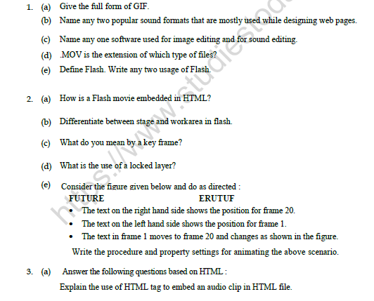 CBSE Class 12 Multimedia Web Tech Question Paper 2022 Set A Solved 1