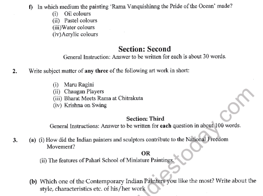 CBSE Class 12 Painting Sample Paper Set B Solved 2