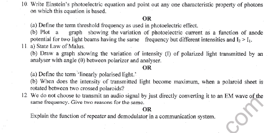 CBSE Class 12 Physics Question Paper 2022 Set D Solved 2