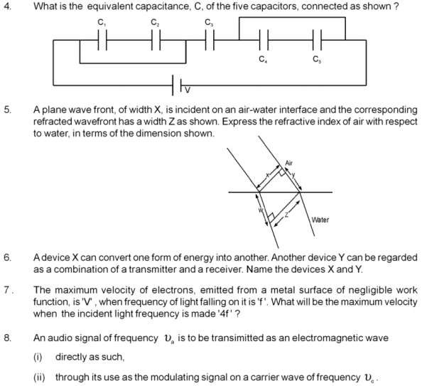 CBSE Class 12 Physics Sample Paper Set C with Answers