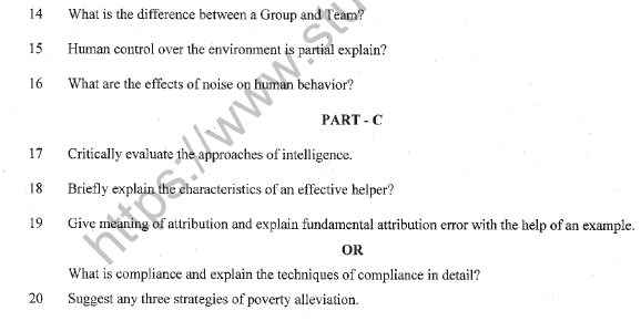 CBSE Class 12 Psychology Question Paper 2022 Set B Solved 3