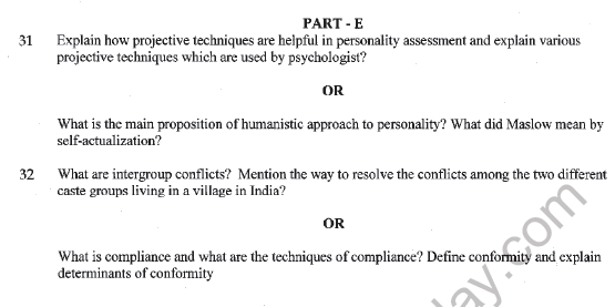 CBSE Class 12 Psychology Sample Paper 2022 Set B Solved 6