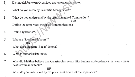 CBSE Class 12 Sociology Sample Paper 2022 Set B Solved 1