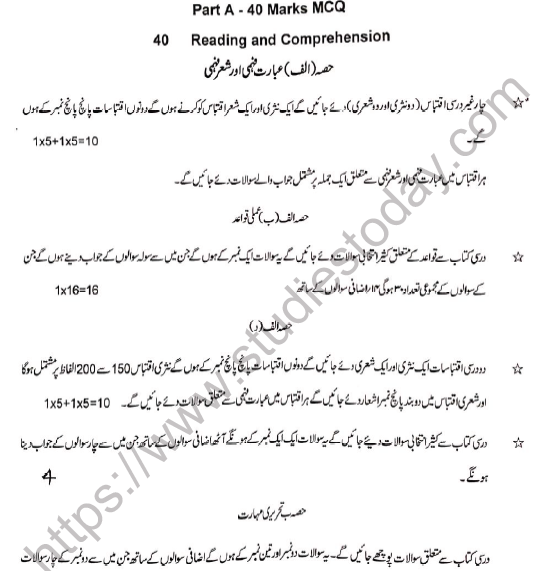 cbse class 12 urdu core syllabus 2021 2022 latest syllabus for urdu issued by ncert cbse