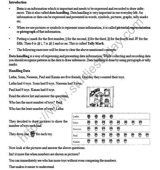 CBSE Class 3 Maths Data Handling Worksheet 2