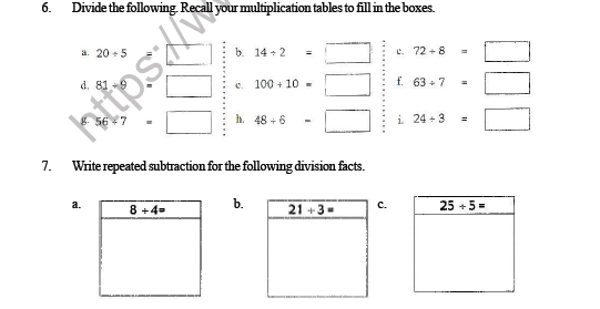 CBSE Class 3 Maths Division Question Bank 4