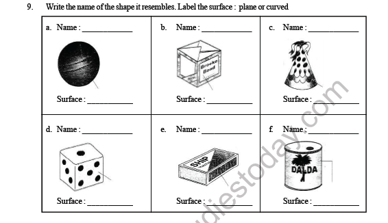 CBSE Class 3 Maths Geometry and Patterns Question Bank 2