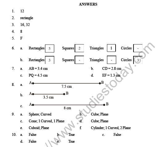 CBSE Class 3 Maths Geometry and Patterns Question Bank 4