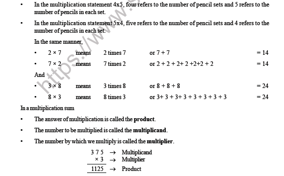 CBSE Class 3 Maths Multiplication Worksheet 3