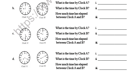 CBSE Class 3 Maths Time Question Bank 2