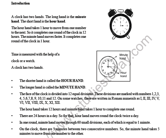 CBSE Class 3 Maths Time Worksheet 2