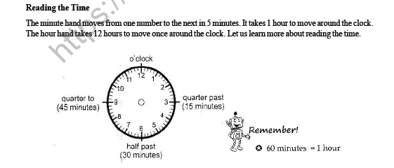 CBSE Class 3 Maths Time Worksheet 3