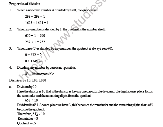 CBSE Class 4 Maths Division Worksheet 3