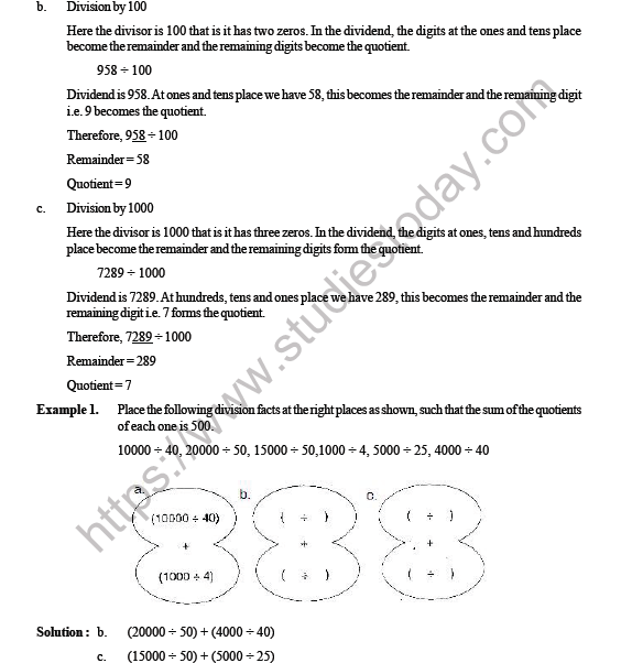 CBSE Class 4 Maths Division Worksheet 4