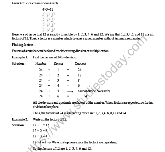 CBSE Class 4 Maths Factor and Multiples Worksheet 4