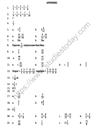 CBSE Class 4 Maths Fractions Question Bank 3