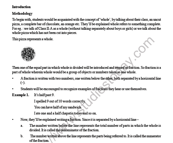 CBSE Class 4 Maths Fractions Worksheet 1