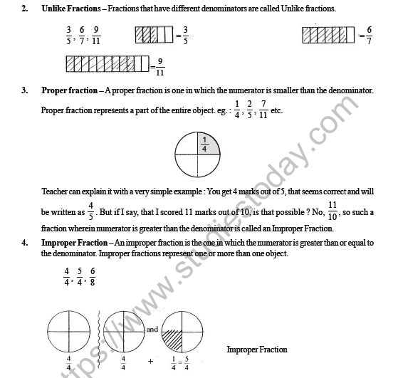 CBSE Class 4 Maths Fractions Worksheet 5