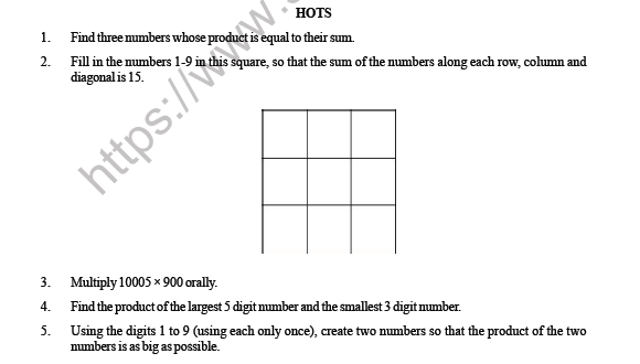CBSE Class 4 Maths Multiplication Question Bank 4