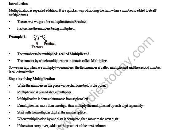 CBSE Class 4 Maths Multiplication Worksheet 2