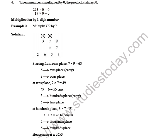 CBSE Class 4 Maths Multiplication Worksheet 4