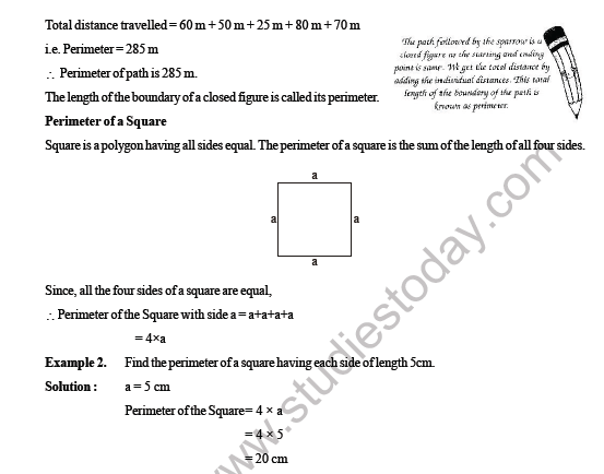 CBSE Class 4 Maths Perimeter and Area Worksheet 4