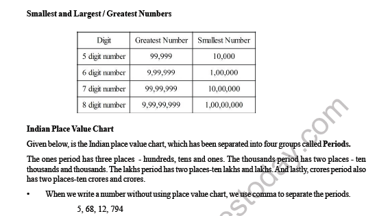 CBSE Class 4 Maths Place Value Worksheet 4