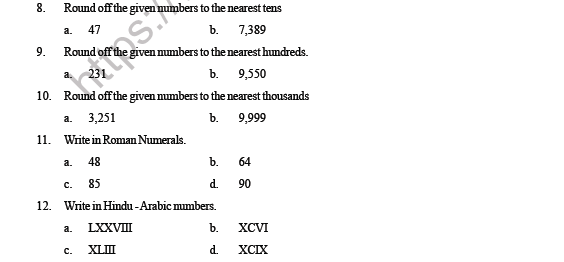 CBSE Class 4 Maths Place Value question bank 2