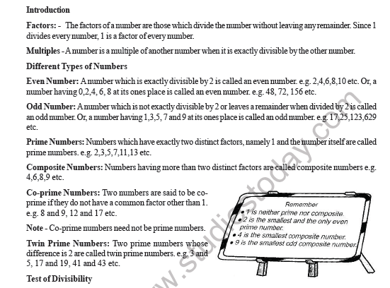 CBSE Class 5 Mathematics Divisibility Rules Worksheet 1