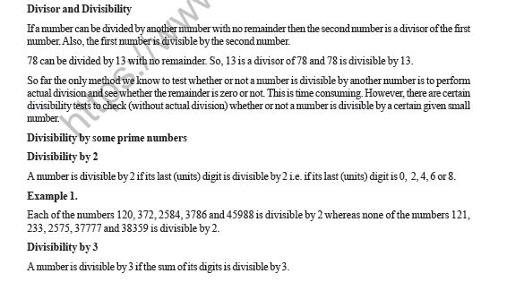 CBSE Class 5 Mathematics Divisibility Rules Worksheet 2