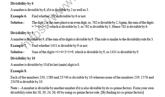 CBSE Class 5 Mathematics Divisibility Rules Worksheet 4
