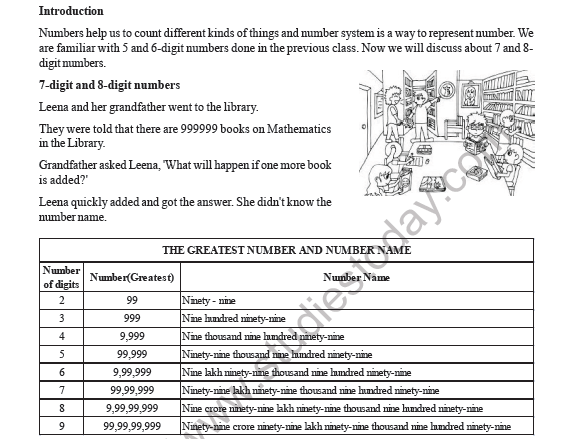 CBSE Class 5 Mathematics Large Number Worksheet 1